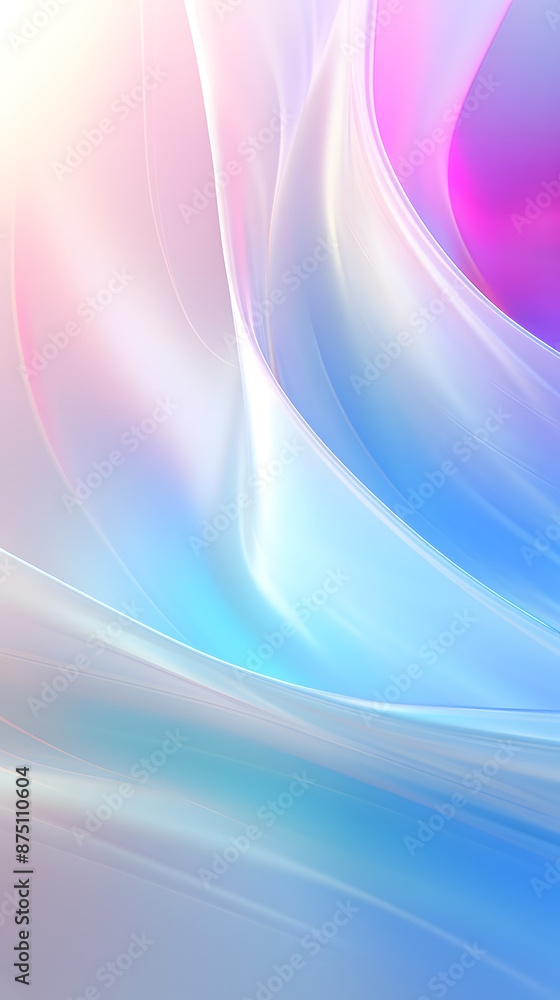 Obraz premium Digital color transparent gradient holographic glass abstract poster mobile phone background