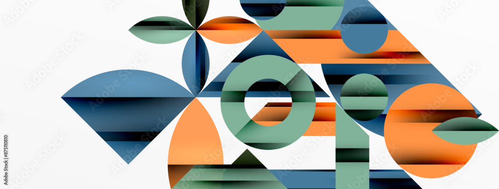 Circle, square, triangle shapes geometric minimal background Circle, square, triangle shapes geometric minimal background