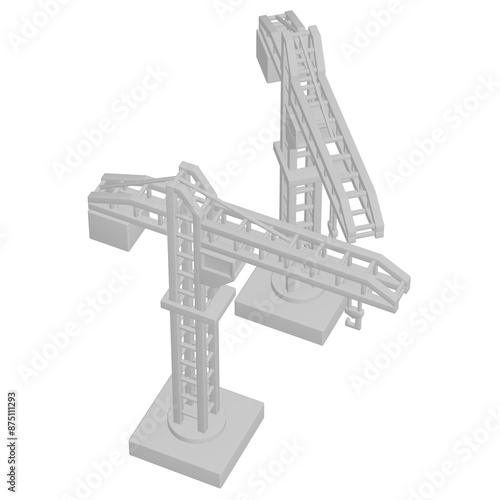 Construction crane tower. Building concept photo