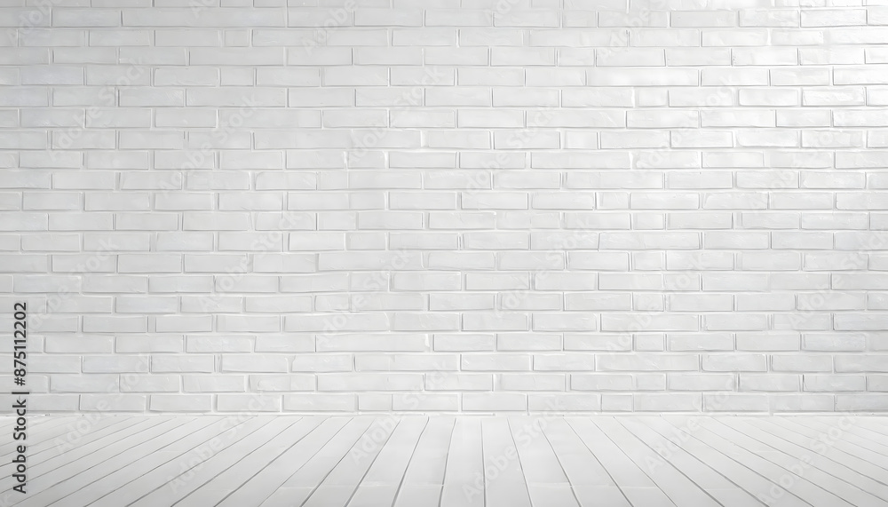 white brick background. Generative AI.