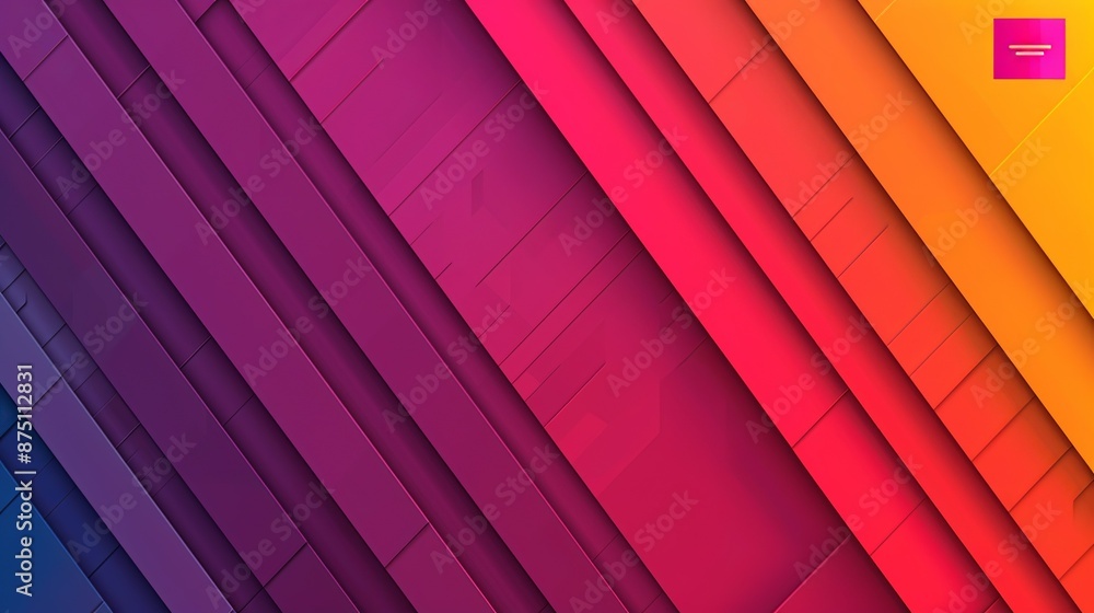 Obraz premium Refined and dynamic with symmetrical geometric elements, crisp patterns, and balanced color gradients; a bold, attractive, and professional design. Illustration, Image, , Minimalism,