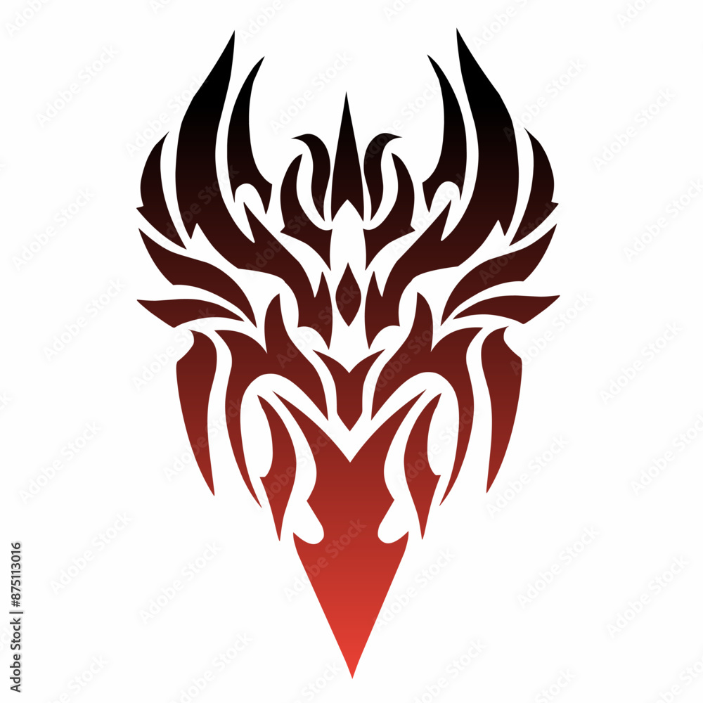 Fototapeta premium illustration vector graphic of tribal art abstract design ornament tattoo