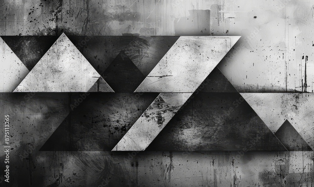 Monochrome geometric triangles Monochrome geometric triangles