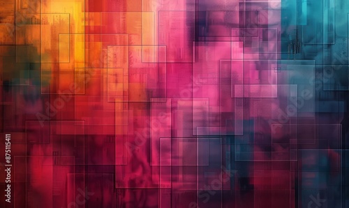 Abstract digital grid in bright colors