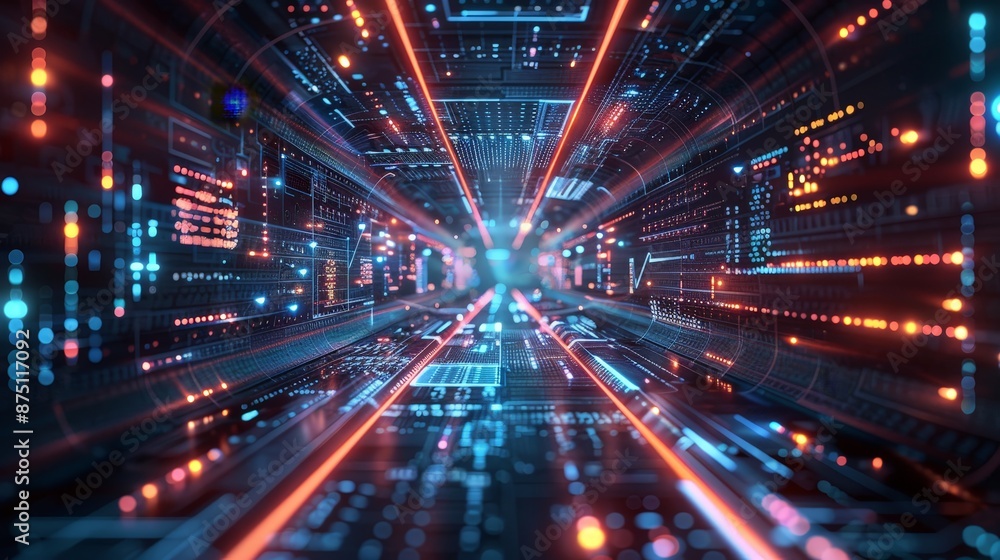 Digital image illustration of A digital transformation roadmap with key milestones and objectives, highlighting the process of integrating technology Digital image illustration of A digital transformation roadmap with key milestones and objectives, highlighting the process of integrating technology