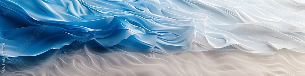 Abstract background featuring waves of sand and sea water in blue and white, realistic and beautifully detailed. Abstract background featuring waves of sand and sea water in blue and white, realistic and beautifully detailed.