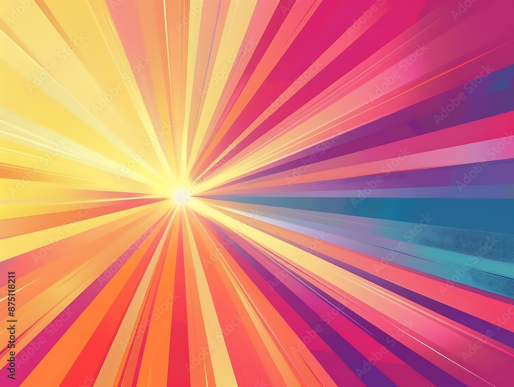 A vibrant and eye-catching background with a sunburst in the center. A vibrant and eye-catching background with a sunburst in the center.
