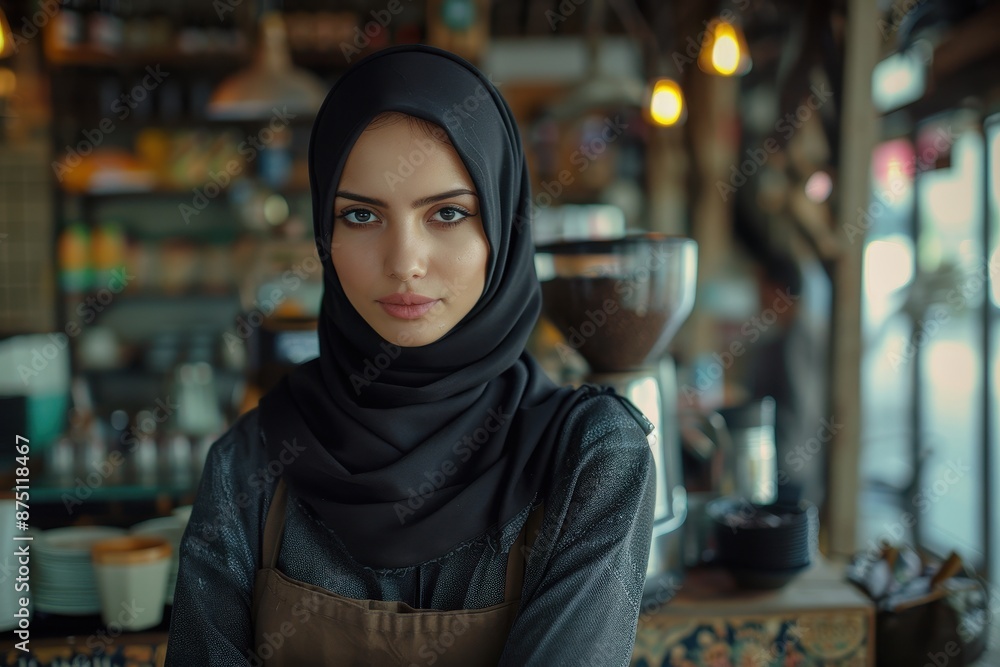 Young woman in a hijab looking at the camera Young woman in a hijab looking at the camera