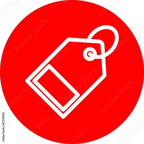 Tag Vector Line White Circle Red