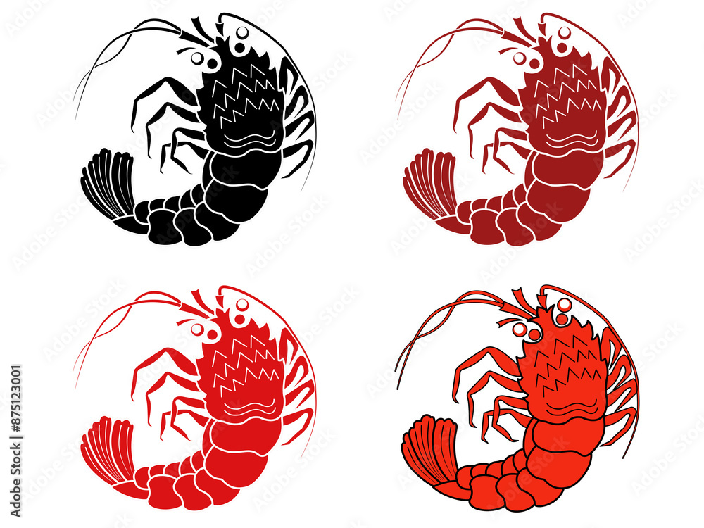 Obraz premium 伊勢海老の丸