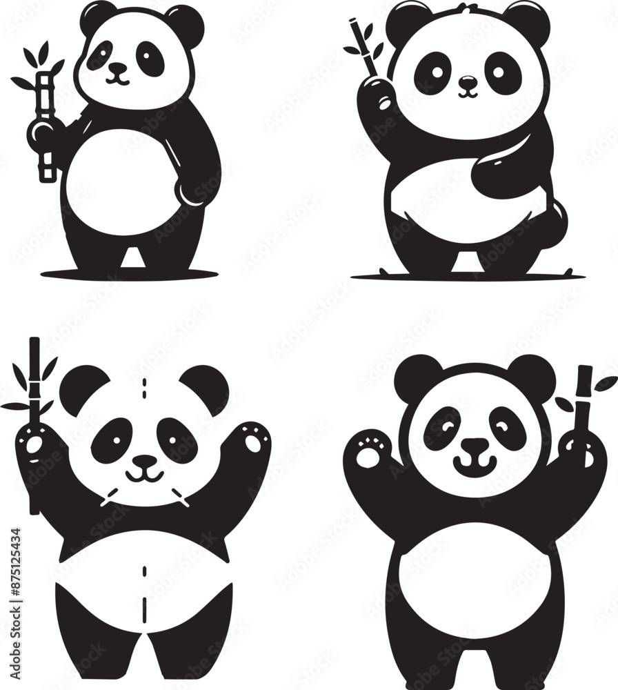 panda silhouette, panda icon, panda vector, panda silhouette, panda icon, panda vector,