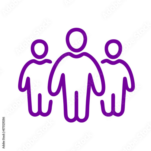 A black icon representing a diverse group of people of various ages, ethnicities, and abilities standing together in harmony. The design is minimalist and clean, symbolizing unity and inclusiveness.

