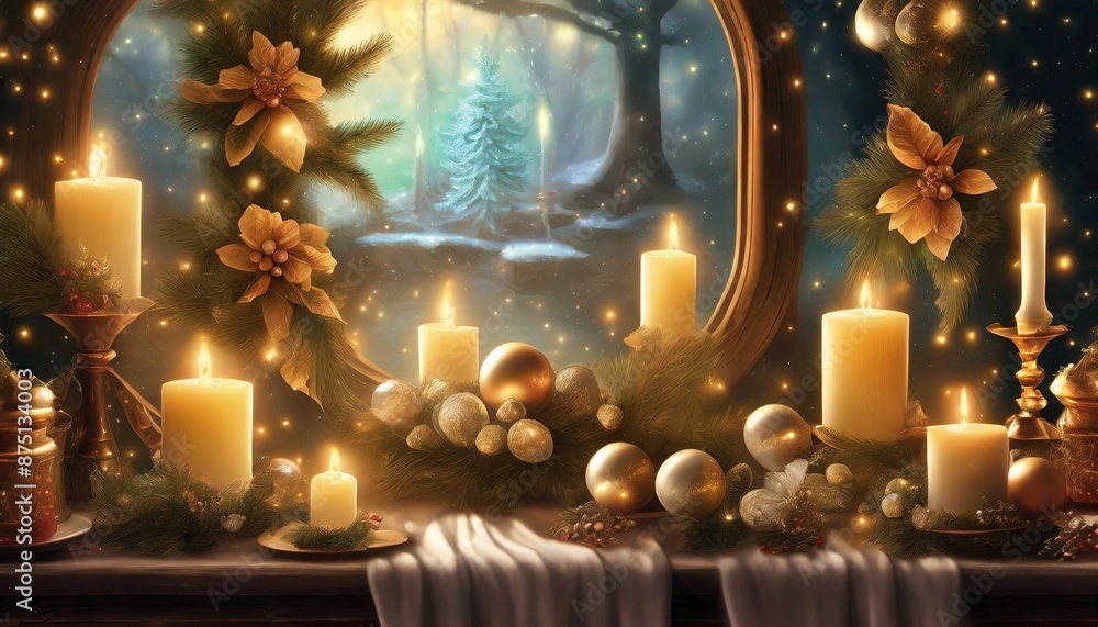 christmas tree and candles