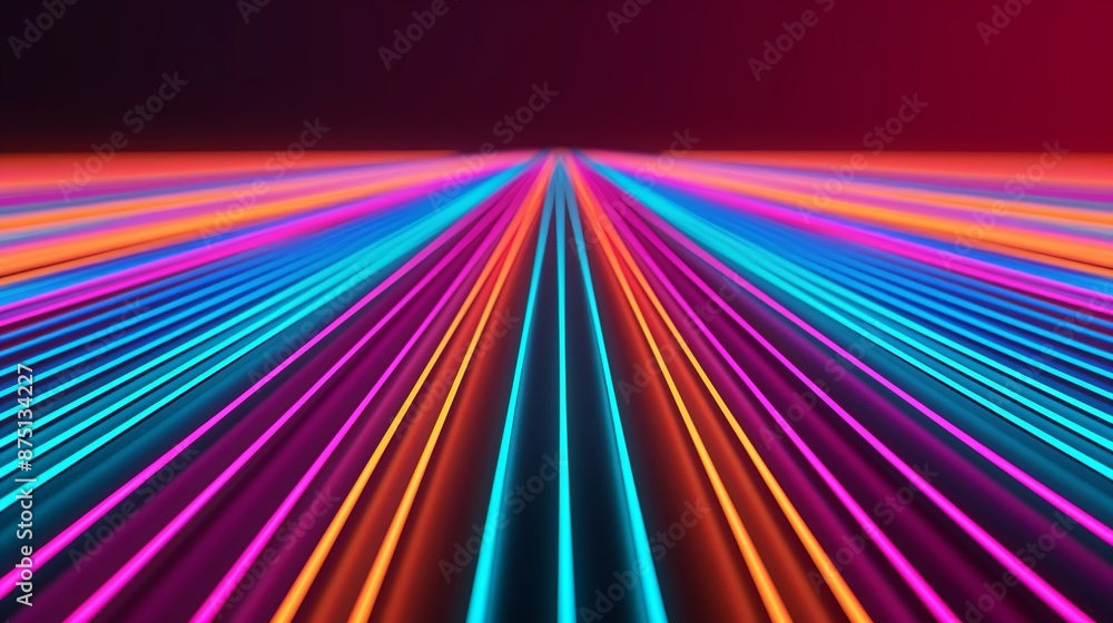 Futuristic illustration of high-speed internet with vibrant data ...