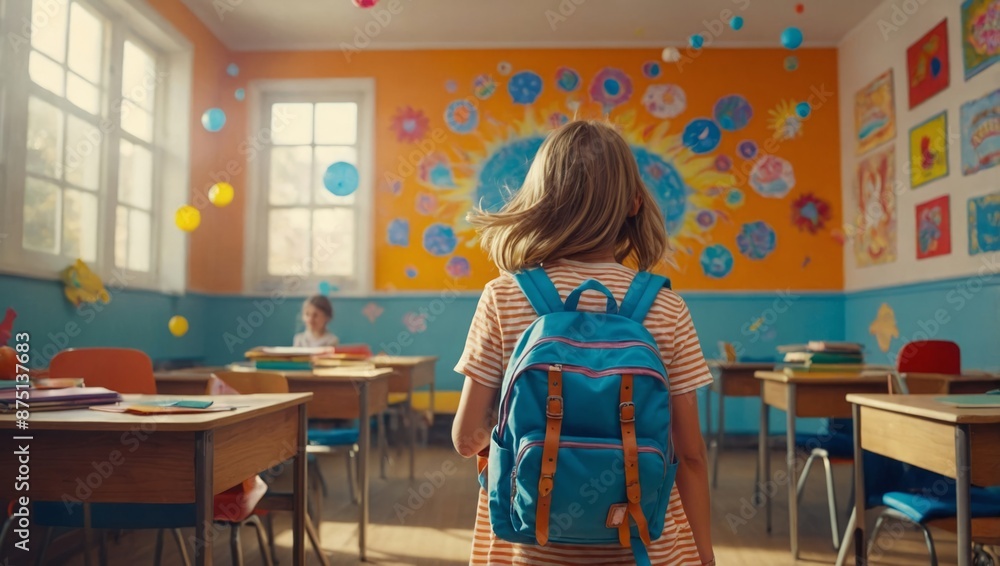 funny schoolgirl in school class, back to school funny schoolgirl in school class, back to school