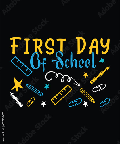 Vector Back To School T Shirt Design, Background Design