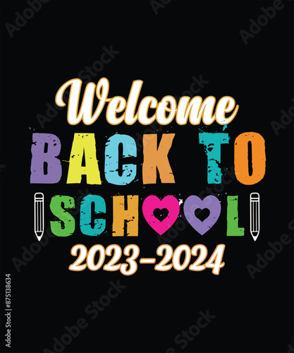 Vector Back To School T Shirt Design, Background Design