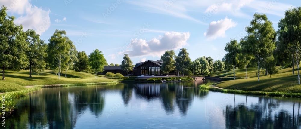 A futuristic real estate company offers homes set in enchanted landscapes A futuristic real estate company offers homes set in enchanted landscapes