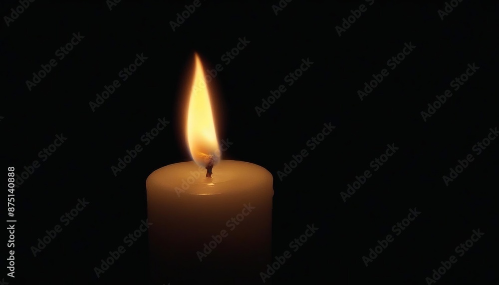 In the tranquil embrace of the night, a solitary candle casts a warm glow, its flame dancing delicately in the darkness, illustration created with generative ai. In the tranquil embrace of the night, a solitary candle casts a warm glow, its flame dancing delicately in the darkness, illustration created with generative ai.