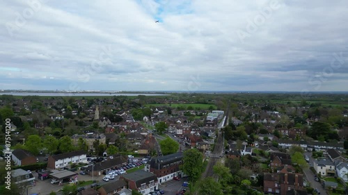 Aerial View of Datchet Town of Slough London, England United Kingdom. April 24th, 2024 photo