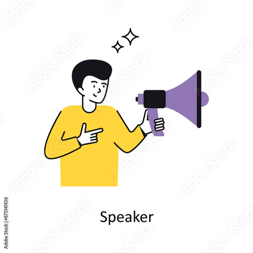 Speaker vector Flat Design illustration. Symbol on White background EPS 10 