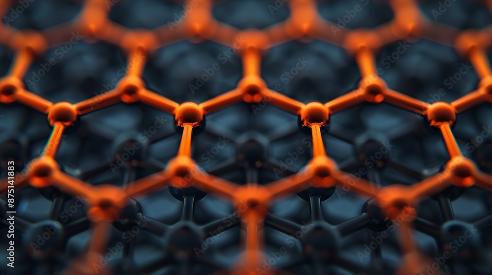 Fototapeta premium Intricate materials illustration with nanoscale structures and effects, highlighting advanced material science. Illustration, Image, , Minimalism,