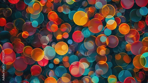 Abstract pattern of colorful circles