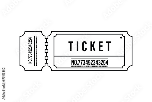 ticket icon line design 