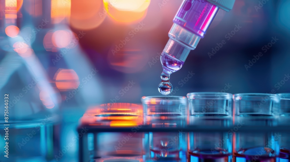 A spectrometer analyzing light wavelengths to identify chemical compositions, essential for detailed and accurate substance analysis with copy space A spectrometer analyzing light wavelengths to identify chemical compositions, essential for detailed and accurate substance analysis with copy space