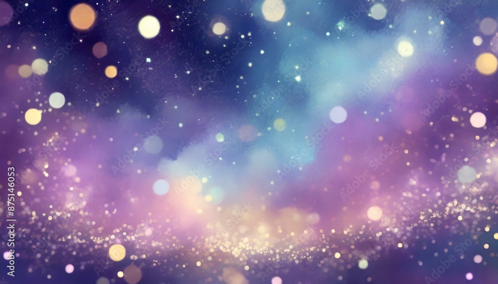 Obraz premium 夢の世界、キラキラ、おとぎの国をイメージした抽象的な背景