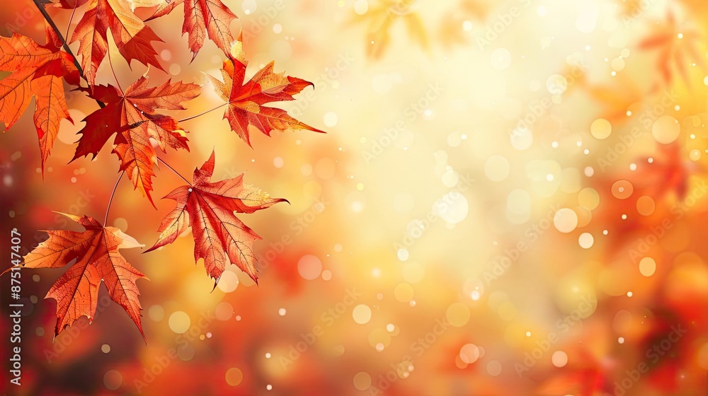Beautiful autumn leaves against a bokeh background with warm tones, perfect for seasonal themes and fall decorations. Beautiful autumn leaves against a bokeh background with warm tones, perfect for seasonal themes and fall decorations.