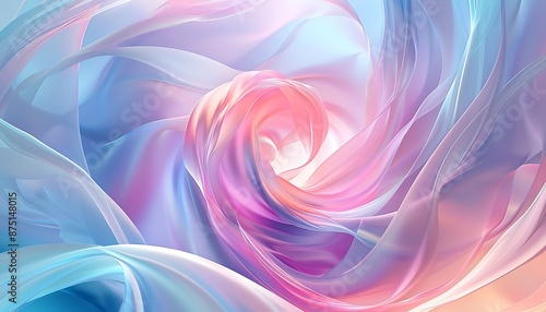 Abstract background with pastel swirls and fluid shapes, creating a colorful and soft digital texture.