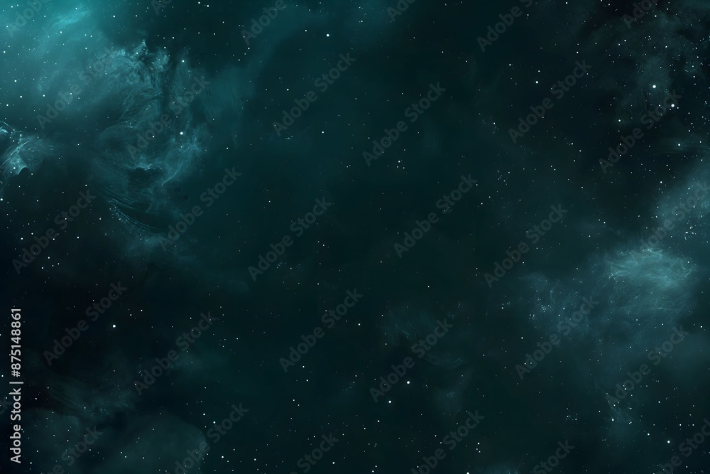 Fototapeta premium Abstract Bokeh Background in Futuristic Style with Cosmic Elements and Stars