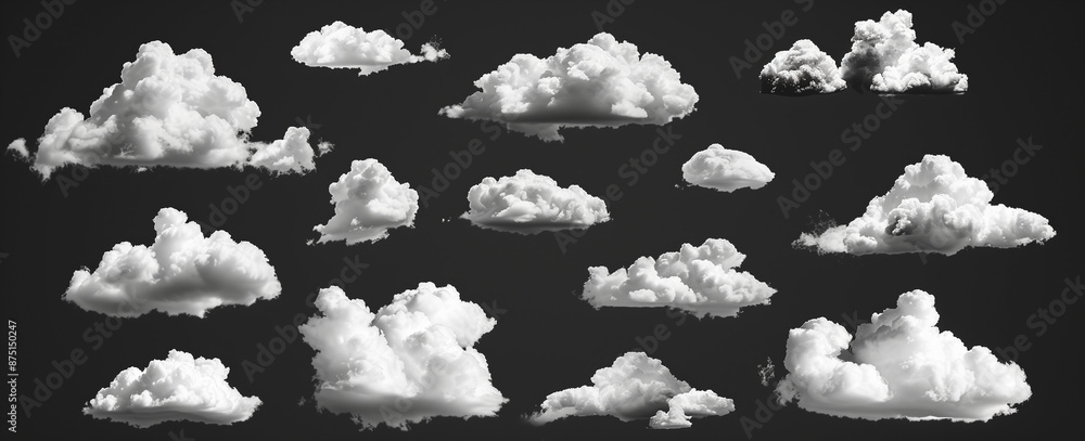 White Clouds Assortment for Creative Designs White Clouds Assortment for Creative Designs