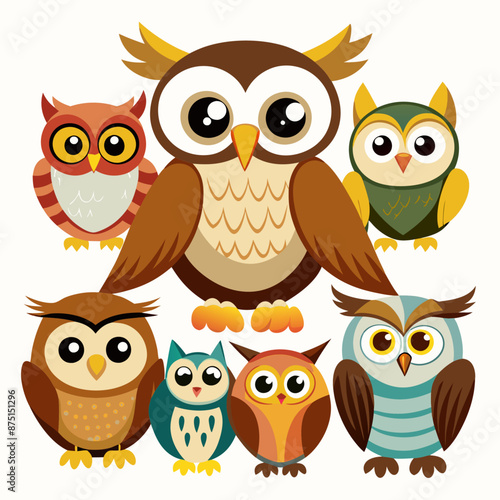 Wallpaper Mural Owl Vector Set Torontodigital.ca