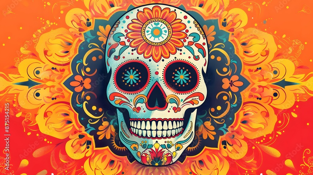 day of the dead skull vector concept background day of the dead skull vector concept background