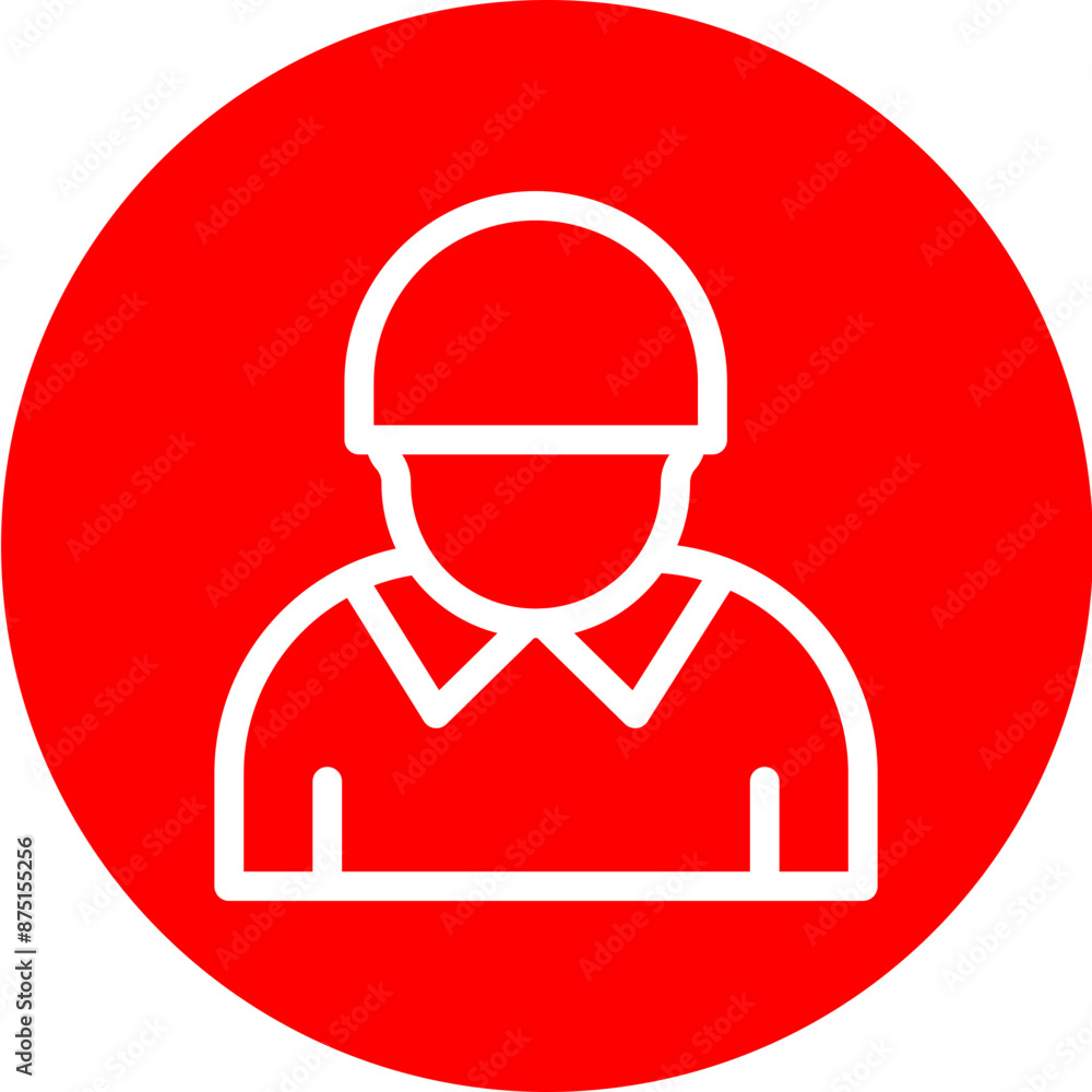 user Vector Line White Circle Red user Vector Line White Circle Red