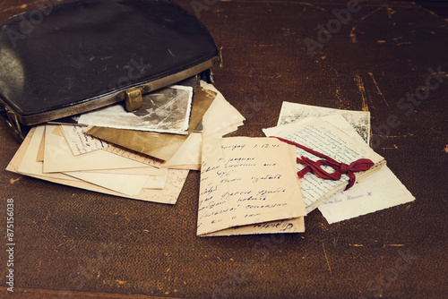 Old letters in the handbag