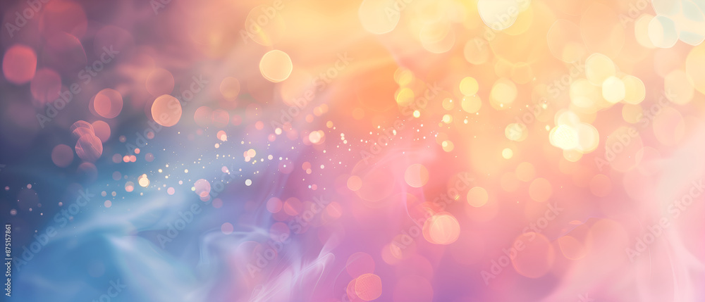 Abstract Dreamy Bokeh Background with Pastel Gradient Colors and Light Particles Abstract Dreamy Bokeh Background with Pastel Gradient Colors and Light Particles