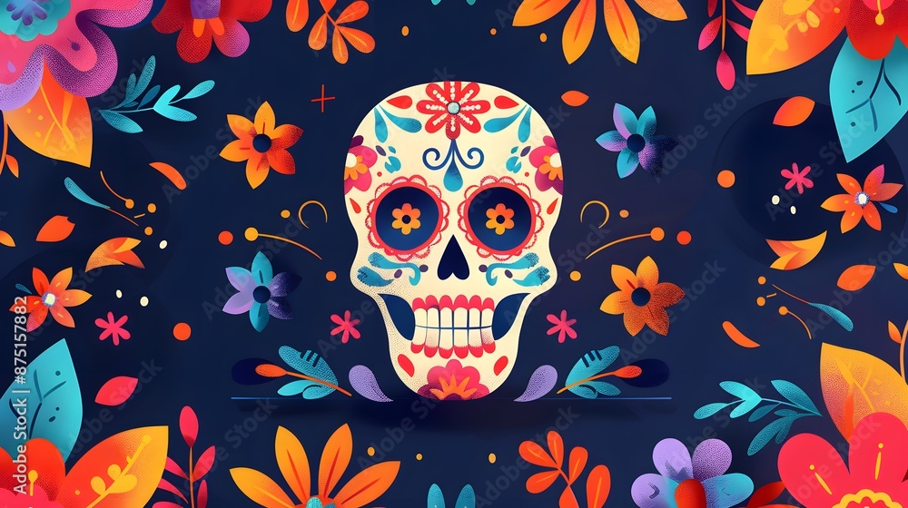 day of the dead skull vector concept background day of the dead skull vector concept background