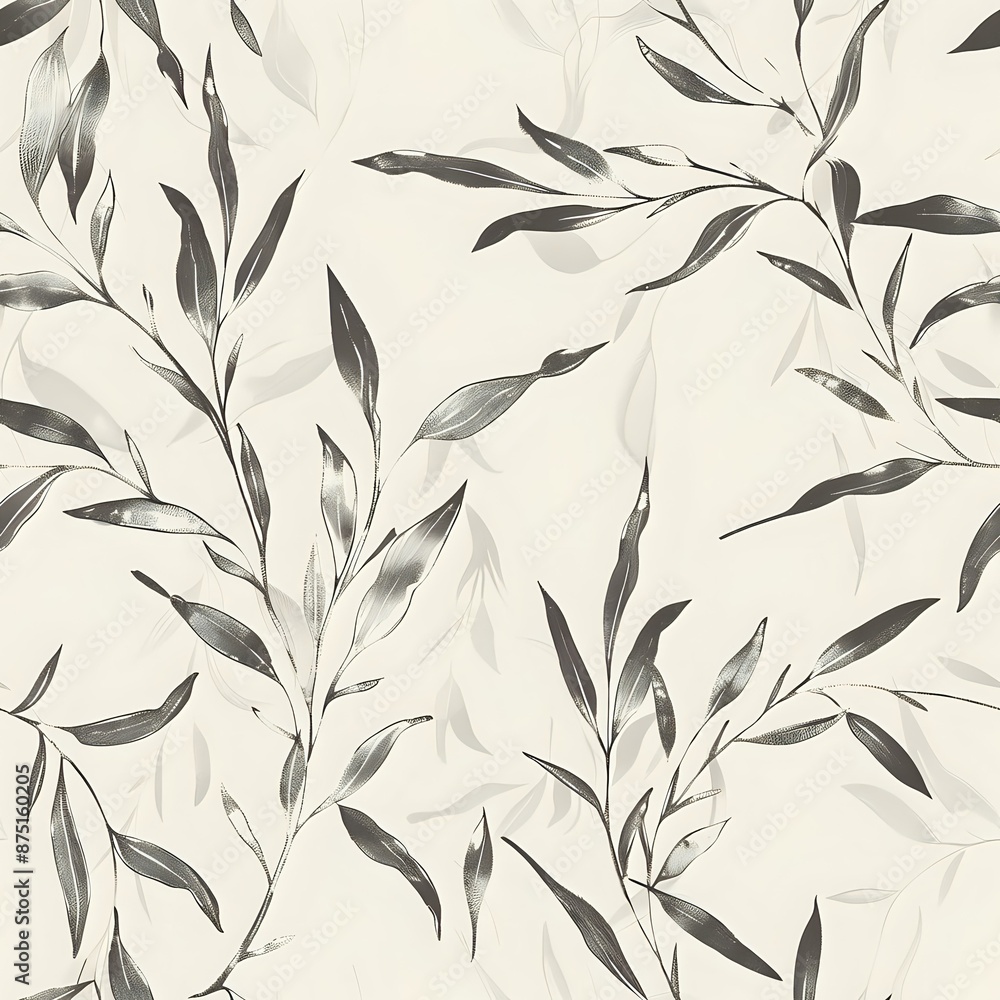 Fototapeta premium Mystical Botanical Design with Brown Branches and Red Berries