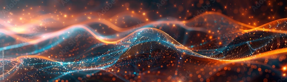 Abstract background with glowing, colorful waves. Abstract background with glowing, colorful waves.