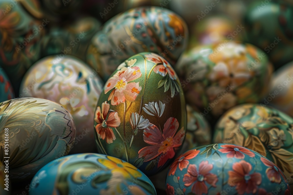 A close-up of hand-painted eggs for Easter in Ukraine. Hyper realistic. Shot with canon 5d Mark III --ar 3:2 --style raw Job ID: 08abf98d-7885-4bb6-b6d6-685c78dd1281 A close-up of hand-painted eggs for Easter in Ukraine. Hyper realistic. Shot with canon 5d Mark III --ar 3:2 --style raw Job ID: 08abf98d-7885-4bb6-b6d6-685c78dd1281