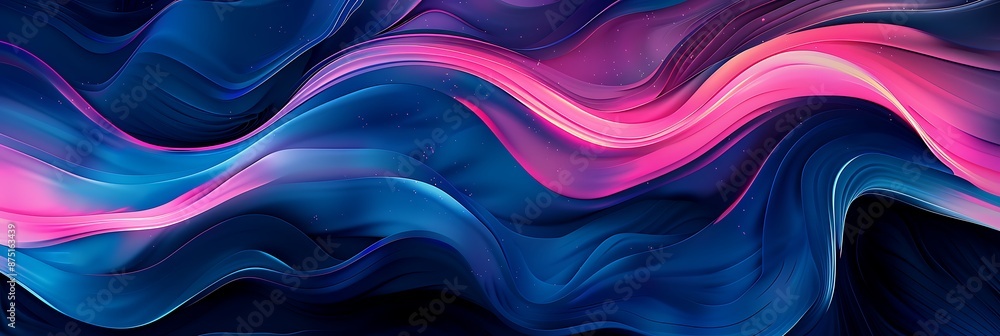 Abstract Silk Waves in Vibrant Purple and blue Abstract Silk Waves in Vibrant Purple and blue