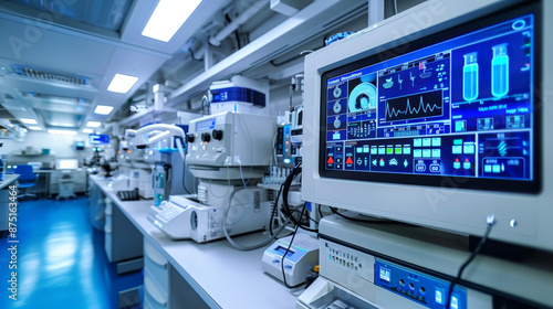 Wallpaper Mural Cutting-edge high-tech medical lab with advanced equipment in cool blue tones. Torontodigital.ca