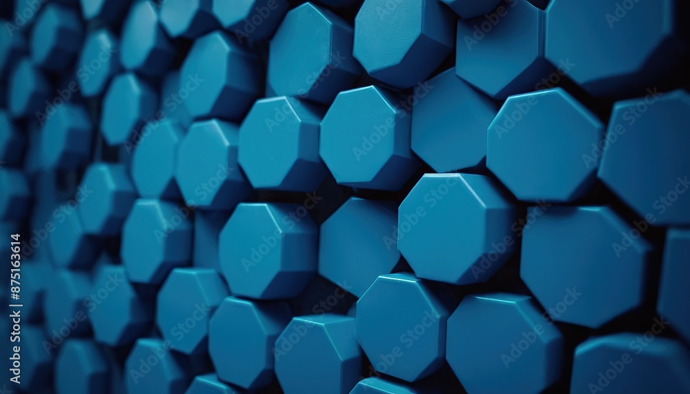 Blue hexagonal background with a lot of different shapes. Blue hexagonal background with a lot of different shapes.