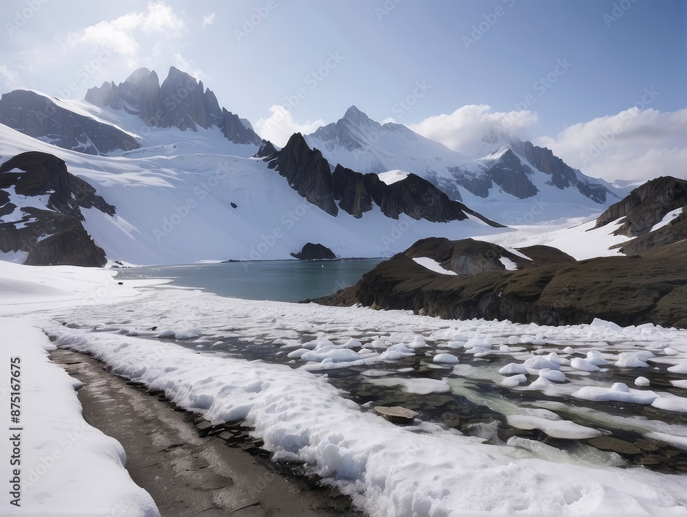 Obraz premium snow covered mountains