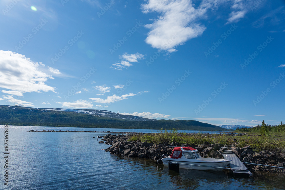 Langas lake in Gällivare, Lappland, Sweden. Langas lake in Gällivare, Lappland, Sweden.