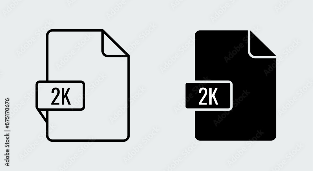 2K resolution file document icon. 2K resolution file document icon.