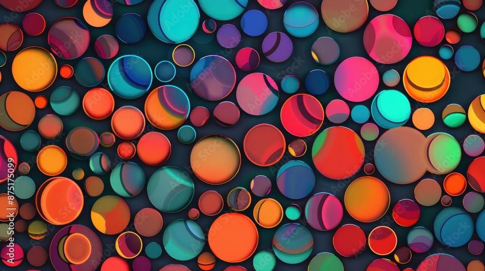 Abstract pattern of colorful circles Abstract pattern of colorful circles